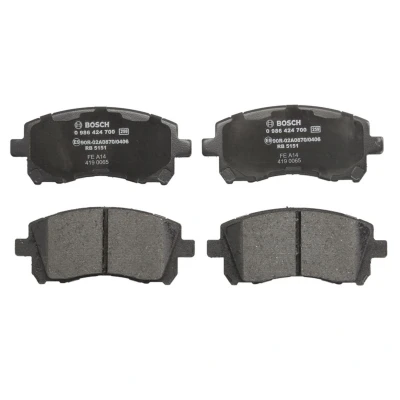 Imagem de BOSCH 0 986 424 700 Jogo de pastilhas para travão disco Baixo teor metálico com avisador sonoro desgaste chapa anti ruído