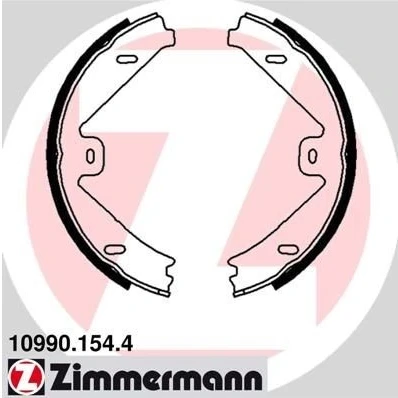 Imagem de ZIMMERMANN 10990.154.4 Maxilas de Travão Mão A imagem corresponde ao volume fornecimento MERCEDES BENZ: Classe E Sedan, T modell