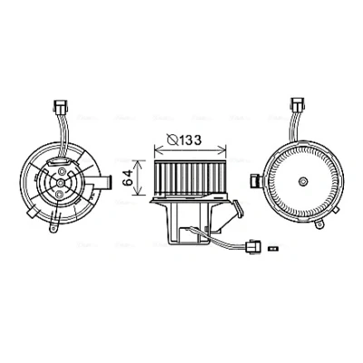 Imagem de PRASCO MS8640 Motor eléctrico, ventilador do habitáculo 12V