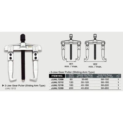 Imagem de Extrator de dois braços, universal TOPTUL 80 mm (interior 30 80mm, äußen 90 150mm)