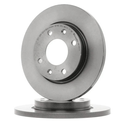 Imagem de BREMBO 08.9606.11 Disco de travão 247 13 4 cheio revestido com parafusos PEUGEOT: 206 Van, Hatchback, 306 CITROËN: Xsara Carrinha