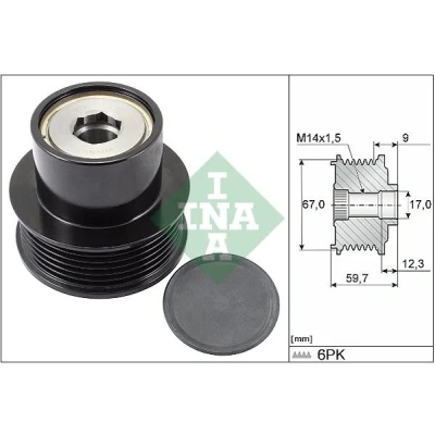 Imagem de INA 535 0288 10 Polia Roda Livre do Alternador Ferramenta especial necessária para a montagem
