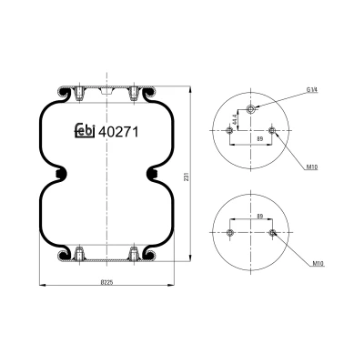 Imagem de FEBI BILSTEIN 40271 Fole, suspensão pneumática