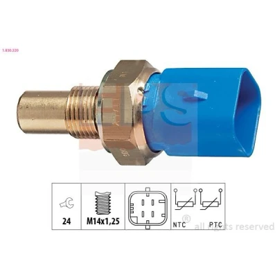 Imagem de EPS 1.830.320 Sensor da Temperatura do Líquido de Refrigeração Made in Italy OE Equivalent PEUGEOT: 206 Hatchback, Partner I Van, 306 Sedan