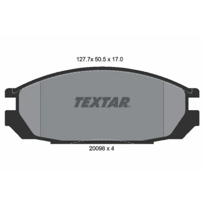 Imagem de TEXTAR 2009801 Jogo de pastilhas para travão disco não preparado indicador aviso desgaste NISSAN: Patrol GR 4 SUV, Hardtop