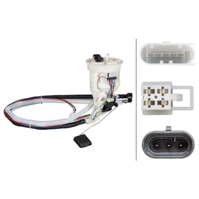 Imagem de HELLA 8TF 358 146 431 Unidade de alimentação combustível com sensor nível combustível, sem junta regulador pressão elétrico