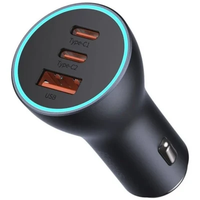 Imagem de Carregador de carro Baseus Golden Contactor Pro 40w 2xUSB C/USB A cinza