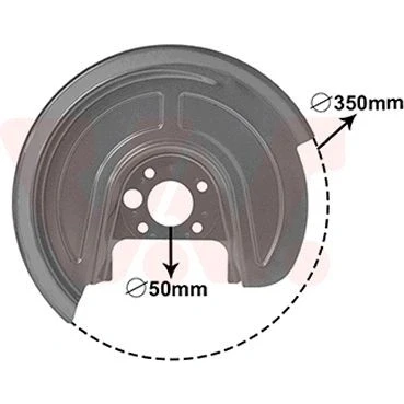 Imagem de VAN WEZEL 5892374 Defletor do Discos de Travão Eixo traseiro direito VOLKSWAGEN: Golf 4, SEAT: Leon I Hatchback