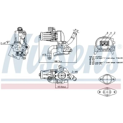 Imagem de NISSENS 98232 Válvula EGR sem radiador da recirculação dos gases de escape FORD: Transit Mk6 Van