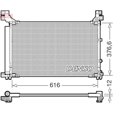 Imagem de DENSO DCN50133 Condensador 616mm