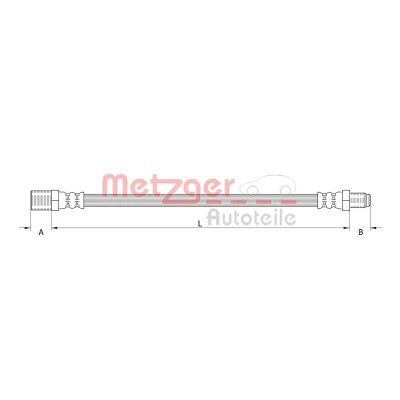 Imagem de METZGER 4111377 Mangueira de Travão 337 M10x1 IVECO: DAILY 3 Kasten/Kombi