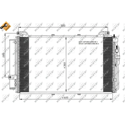Imagem de NRF EASY FIT 35477 Condensador com secador, retentor 12,9 8,2 Alumínio 605