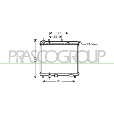 Imagem de PRASCO CI304R003 Radiador, arrefecimento do motor Alumínio 380 389 22 Aletas de refrigeração soldadas CITROËN: C3 I Hatchback, II, C4 II Cactus