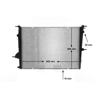 Imagem de MAHLE ORIGINAL CR 1197 000S Radiador, arrefecimento do motor 650 468 16 Aletas de refrigeração soldadas
