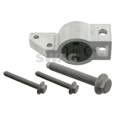 Imagem de SWAG 32 93 2541 Casquilho de Braço Suspensão com material fixação Eixo dianteiro, lado direito, em baixo, traseira Alumínio VOLKSWAGEN: Golf 5