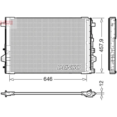 Imagem de DENSO DCN17059 Condensador com secador R 134a MERCEDES BENZ: Classe A, B