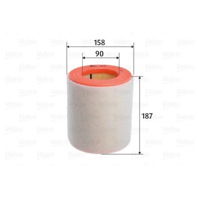 Imagem de VALEO 585763 Filtro de ar 187mm 158mm Cartucho filtrante AUDI: A6 C7 Avant, Sedan, A7 Sportback