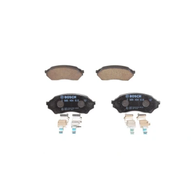 Imagem de BOSCH 0 986 494 616 Jogo de pastilhas para travão disco Baixo teor metálico com avisador sonoro desgaste chapa anti ruído MAZDA: 323 F 6