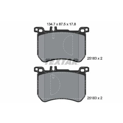 Imagem de TEXTAR 2518301 Jogo de pastilhas para travão disco preparado indicador aviso desgaste MERCEDES BENZ: Classe S Sedan, SL Cabrio