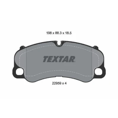 Imagem de TEXTAR 2295901 Jogo de pastilhas para travão disco preparado indicador aviso desgaste PORSCHE: 911 Cabrio