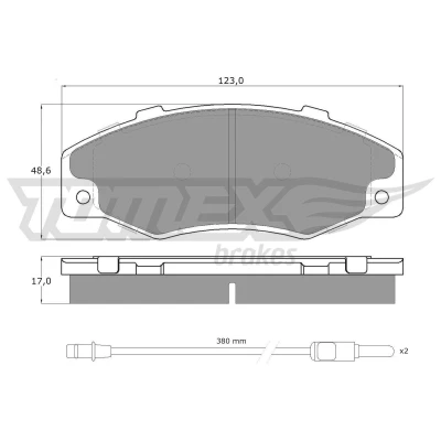 Imagem de TOMEX brakes TX 13 46 Jogo de pastilhas para travão disco Eixo dianteiro incl. contacto aviso desgaste com acessórios RENAULT: 21 Sedan