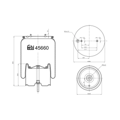 Imagem de FEBI BILSTEIN 45660 Fole, suspensão pneumática SCANIA: P,G,R,T series