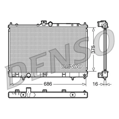 Imagem de DENSO DRM45025 Radiador, arrefecimento do motor Alumínio 375 686 16 MITSUBISHI: Lancer 7, 7 Limousine