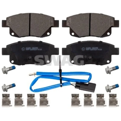 Imagem de SWAG 50 91 6701 Jogo de pastilhas para travão disco Eixo traseiro incl. contacto aviso desgaste com material fixação FORD: Transit Mk6 Van