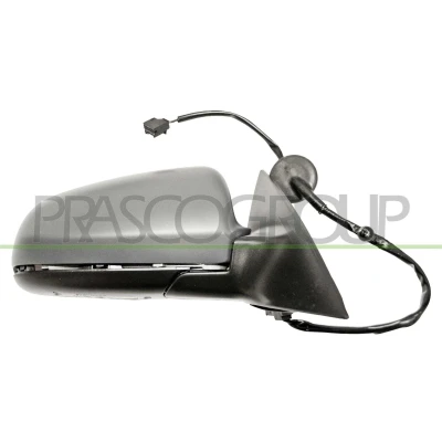 Imagem de Espelho retrovisor Prasco Premium AD0347343P à direita com subcapa elétrico aquecível, convexo, iluminação circundante, sem cor AUDI: A6 C6 Sedan