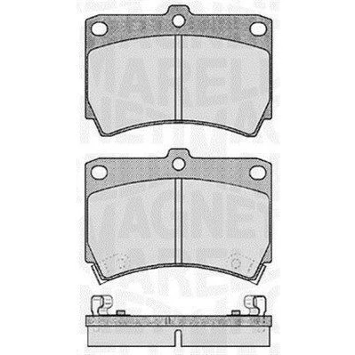 Imagem de MAGNETI MARELLI 363916060286 Jogo de pastilhas para travão disco com avisador sonoro desgaste MAZDA: FAMILIA 5, 323 P V Hatchback, 2 Hatchback