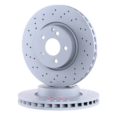 Imagem de ATE 24.0132 0100.1 Disco de travão 322,0 32,0 5 112,0 perfurado/ventilado revestido ligado/alto carbono com parafusos MERCEDES BENZ: Classe E Sedan