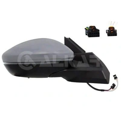 Imagem de Espelho retrovisor Alkar 6148313 à direita com subcapa elétrico aquecível, sensor de temeperatura, dobrável electricamente, convexo, iluminaçã