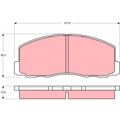 Imagem de TRW GDB355 Jogo de pastilhas para travão disco não preparado indicador aviso desgaste MITSUBISHI: Lancer 4, COLT 3