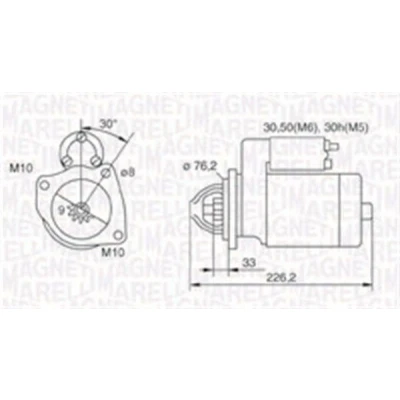 Imagem de MAGNETI MARELLI 063721067010 Motor de arranque 12 1,4 9 BMW: 3 Sedan, 5 Touring, Sedan
