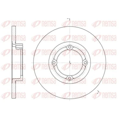 Imagem de REMSA 6606.00 Disco de travão Eixo dianteiro 236, 236 12,5 4 cheio VOLVO: V70 2, S80 I, CHEVROLET: Matiz, DAEWOO: Matiz I Hatchback