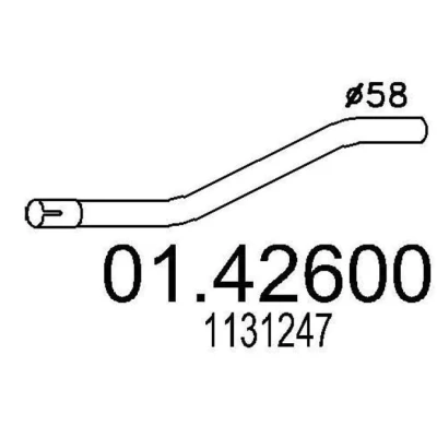 Imagem de MTS 01.42600 Tubo de escape 655 à frente para a panela central