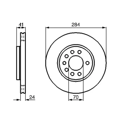 Imagem de BOSCH 0 986 478 717 Disco de travão 284 24 5 110 ventilado, interior ventilado oleado ligado/alto carbono OPEL: Vectra A CC, Sedan