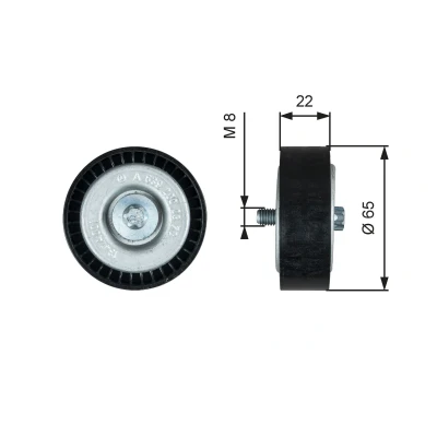 Imagem de GATES T36734 Polia de Desvio FleetRunner Micro V Stretch Fit MITSUBISHI: COLT 6