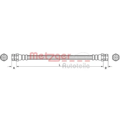 Imagem de METZGER 4110883 Mangueira de Travão 498mm