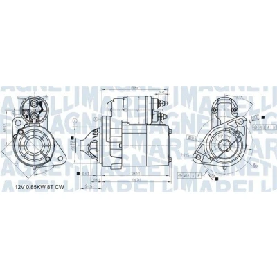 Imagem de MAGNETI MARELLI 063721307010 Motor de arranque 12 0,8 8 NISSAN: MICRA 2, 3
