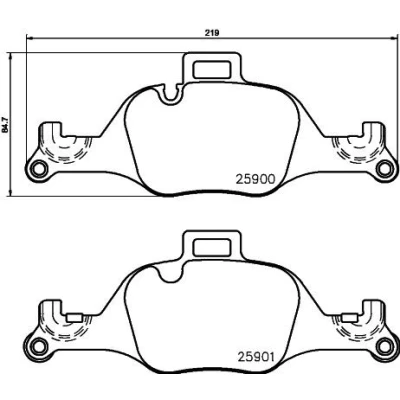 Imagem de HELLA 8DB 355 036 531 Jogo de pastilhas para travão disco preparado indicador aviso desgaste com pesos equilíbrio BMW: 5 Sedan
