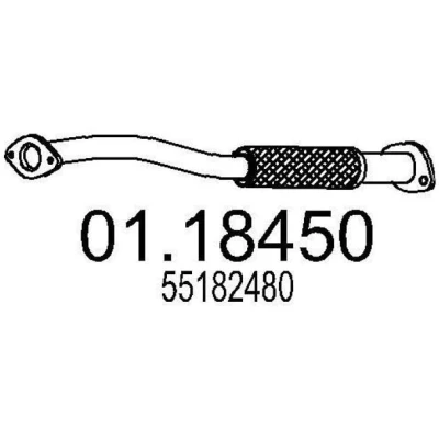 Imagem de MTS 01.18450 Tubo de escape 630 à frente para a panela central ALFA ROMEO: 156 Sedan