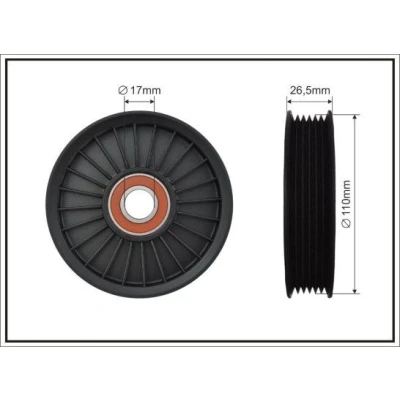Imagem de CAFFARO 500478 Polia Tensora SEAT: Ibiza 4 Sportcoupe, VOLKSWAGEN: Polo V Hatchback, AUDI: A3 Sportback