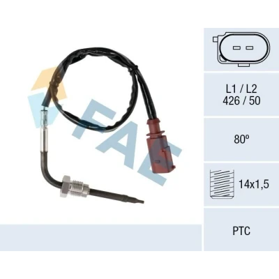 Imagem de FAE 68036 Sensor antes do filtro de partículas SEAT: Ibiza 4 Sportcoupe, ST, VOLKSWAGEN: Polo V Hatchback