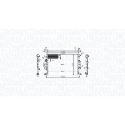 Imagem de MAGNETI MARELLI 350213215800 Radiador, arrefecimento do motor