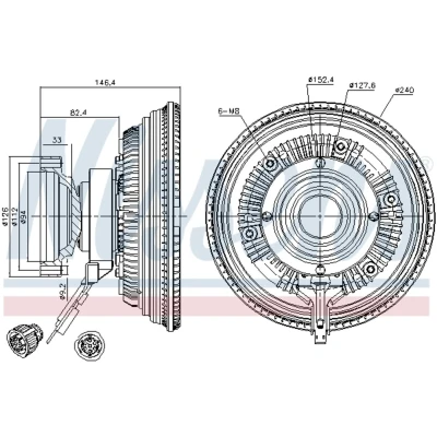 Imagem de Embraiagem, ventilador do radiador NISSENS 86150