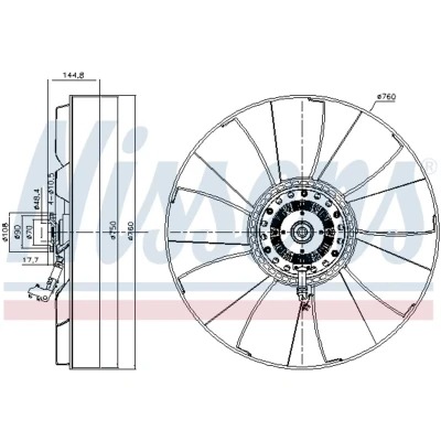 Imagem de Embraiagem, ventilador do radiador NISSENS 86232