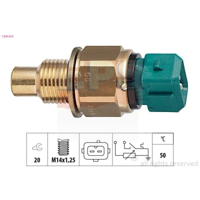 Imagem de EPS 1.830.554 Sensor da Temperatura do Líquido de Refrigeração Made in Italy OE Equivalent PEUGEOT: 206 Hatchback, Partner I Van, 306 Sedan