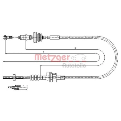 Imagem de METZGER 11.2255 Cabo de Embreagem COFLE PEUGEOT: 107 Hatchback, CITROËN: C1 I