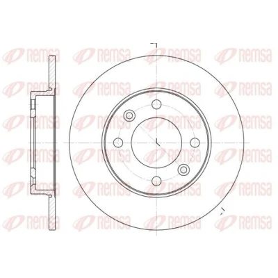 Imagem de REMSA 6630.00 Disco de travão Eixo traseiro 247, 247 9 4 cheio CITROËN: C4 I Hatchback, Coupe, C2 PEUGEOT: 307 SW, Hatchback
